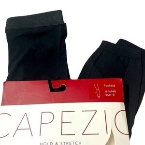 Capezio Black Footless N140 hold Stretch tights S